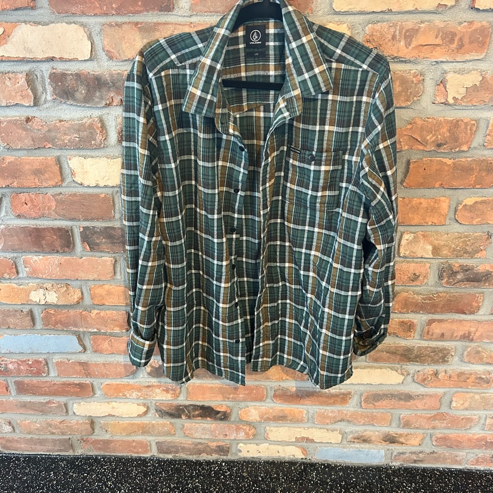 Volcom Multicolor Plaid Flannel Shirt